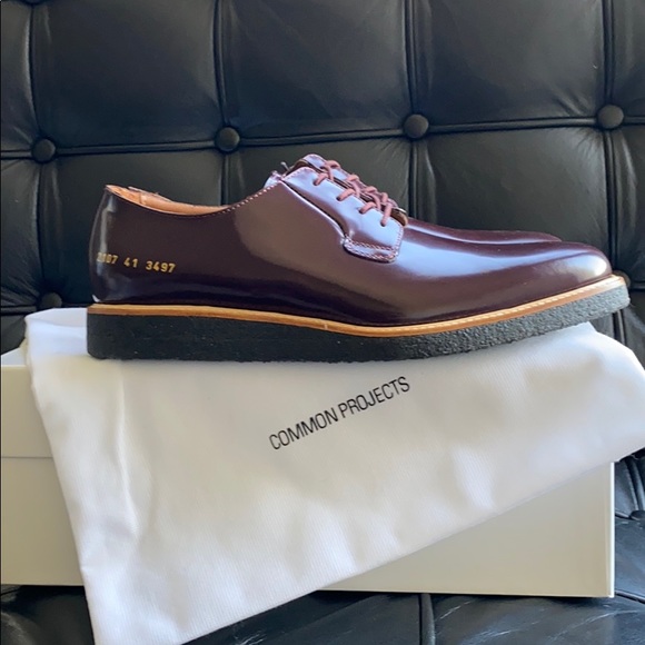 Common Projects Derby Shine - Maroon #2107 size 41